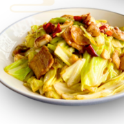 黑毛猪五花炒手撕包菜 Stir Fried Cabbage w/ Chilli 