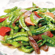 臘味炒荷蘭豆 Stir-fried Snow Peas with Cured Meat