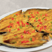 Steamed Eggplants w/ Salted Egg Yolk 佛手茄子